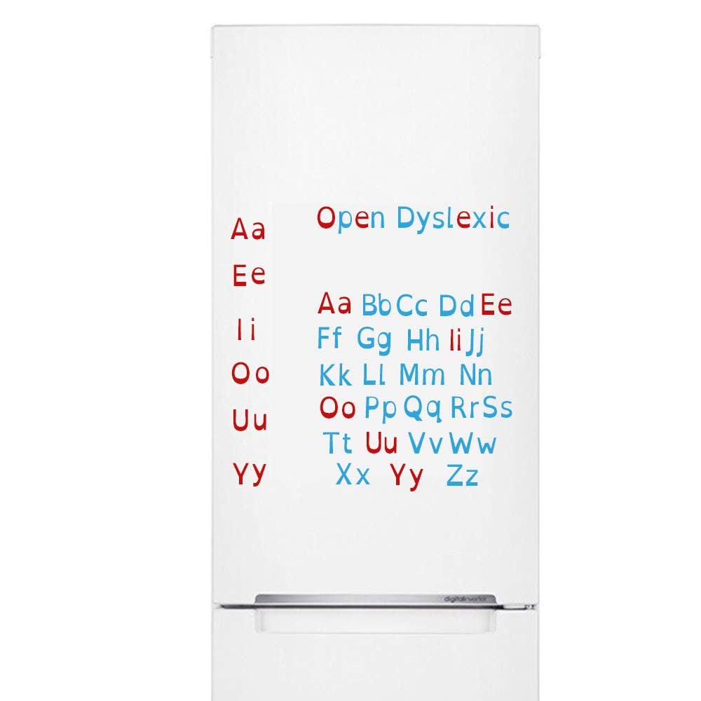 Alphabet magnétique dyslexique