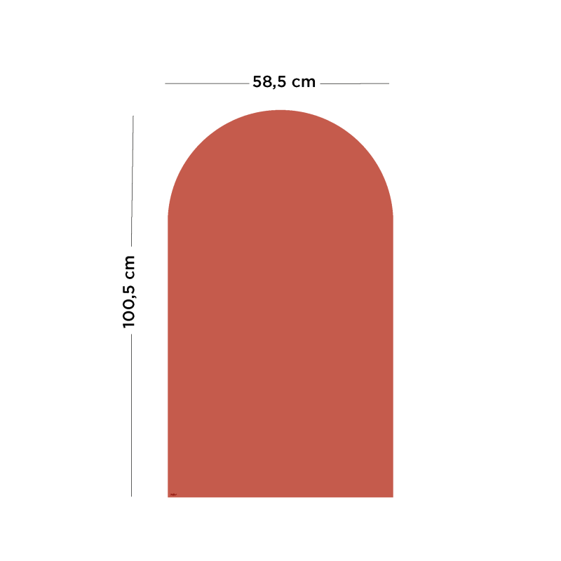 Dimensions du revêtement magnétique de couleur terracotta