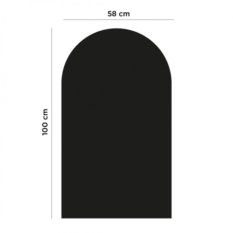 Visuel des dimensions de la base magnétique noire Ferflex® pour tableau coloré