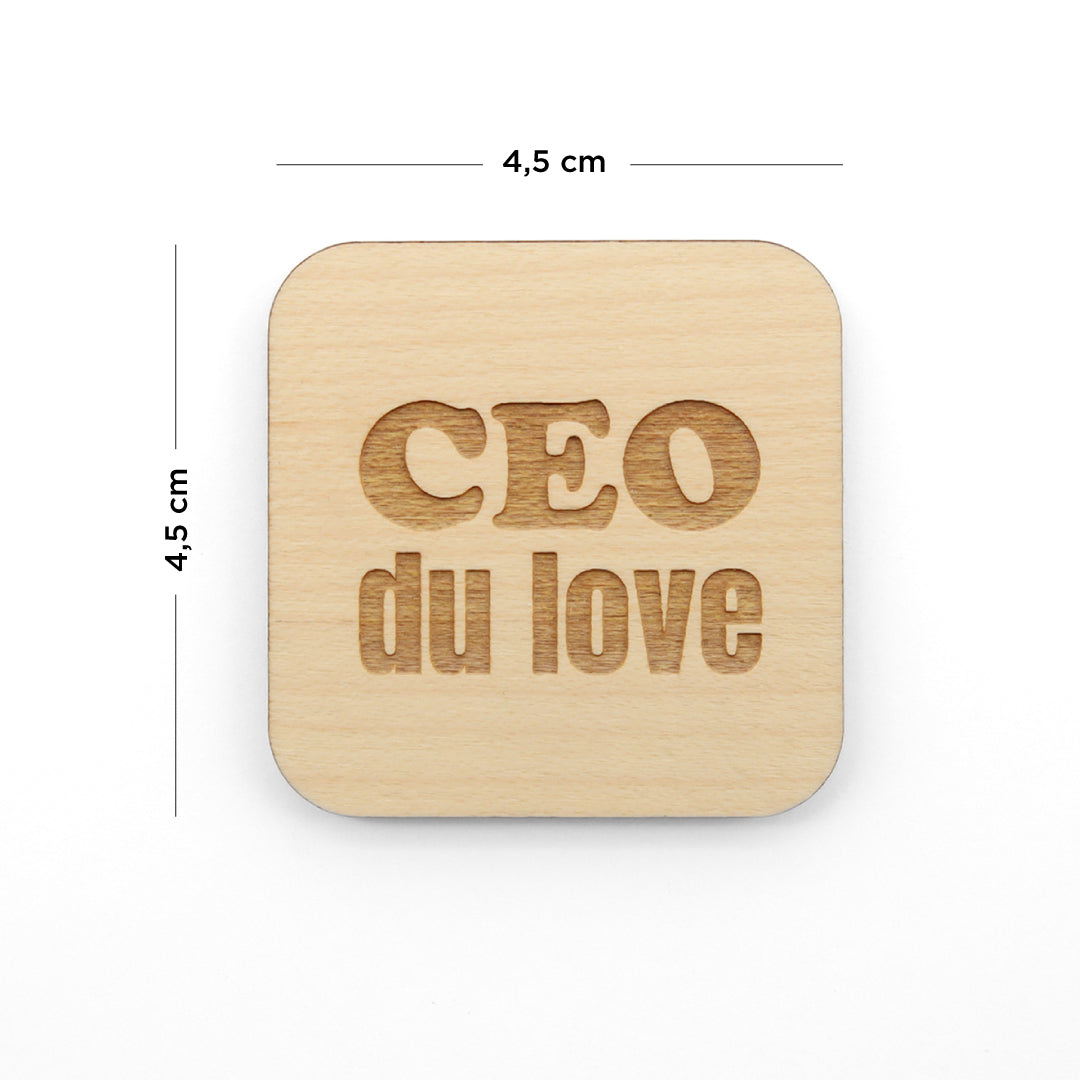 Magnets en bois Mots d'Amour