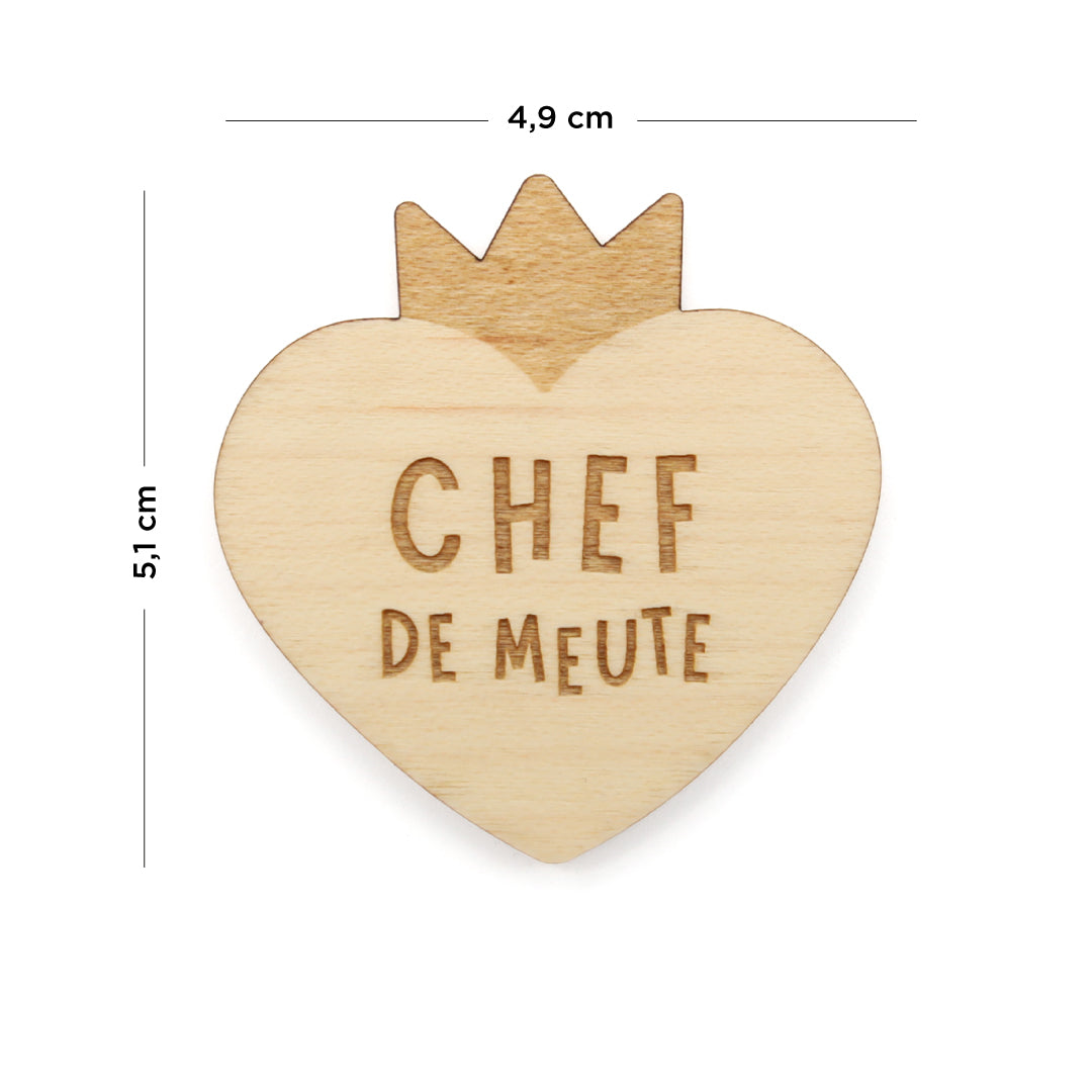 Magnets en bois Papa