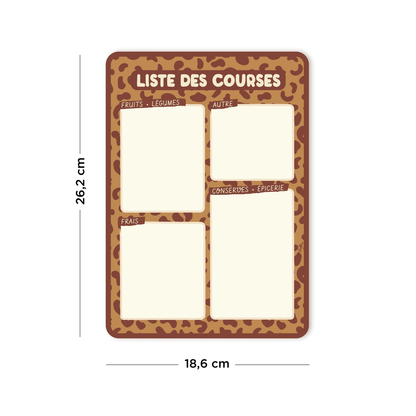 Liste de courses pour planifier les repas parfait pour utilisation sur un frigo