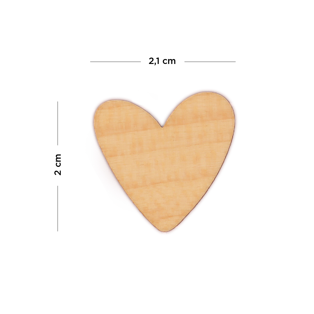 Magnets petits cœurs en bois