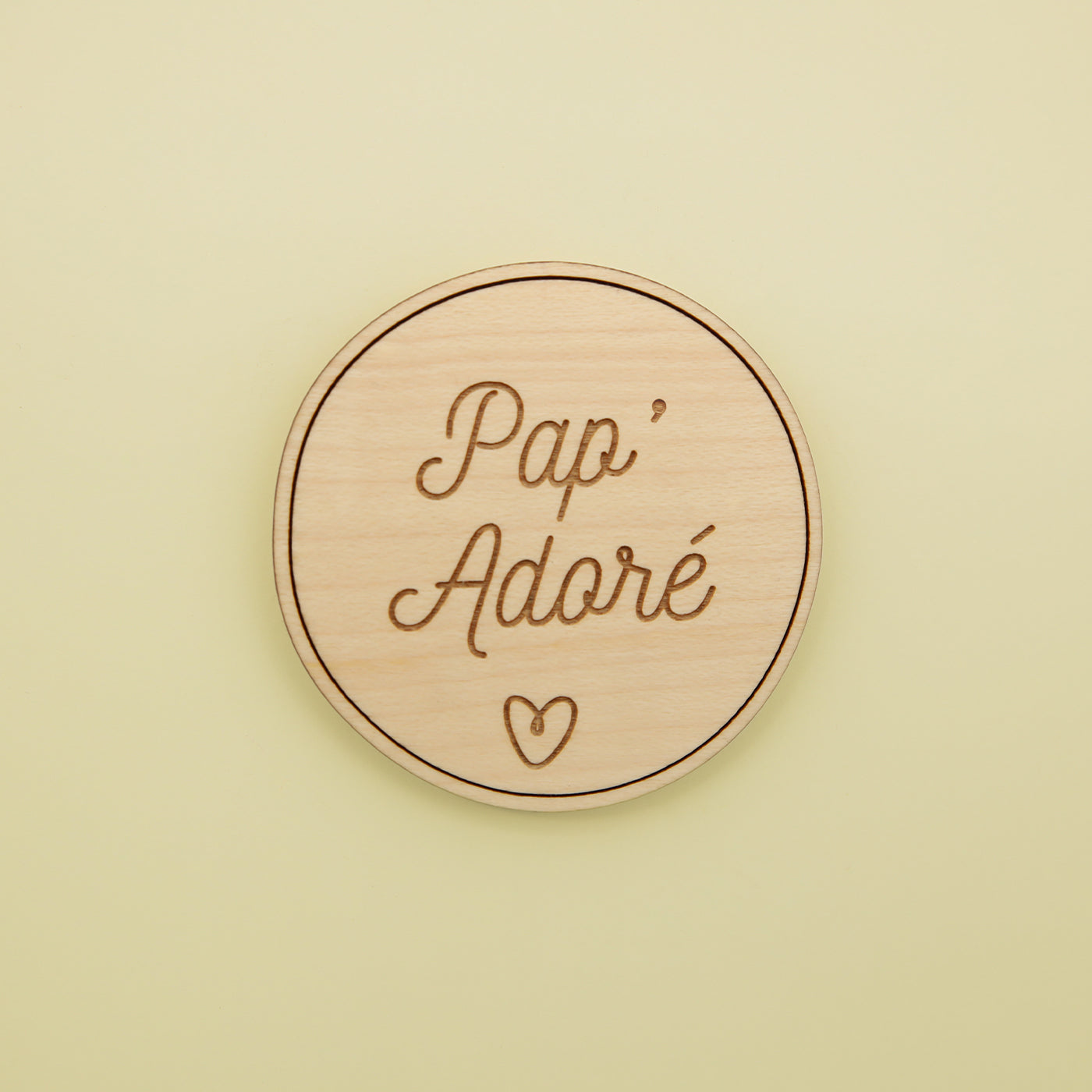 Magnets en bois Papa