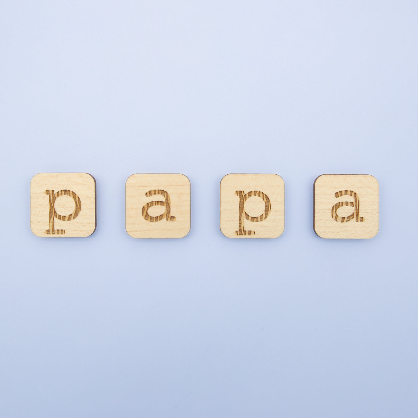 Magnets en bois Papa