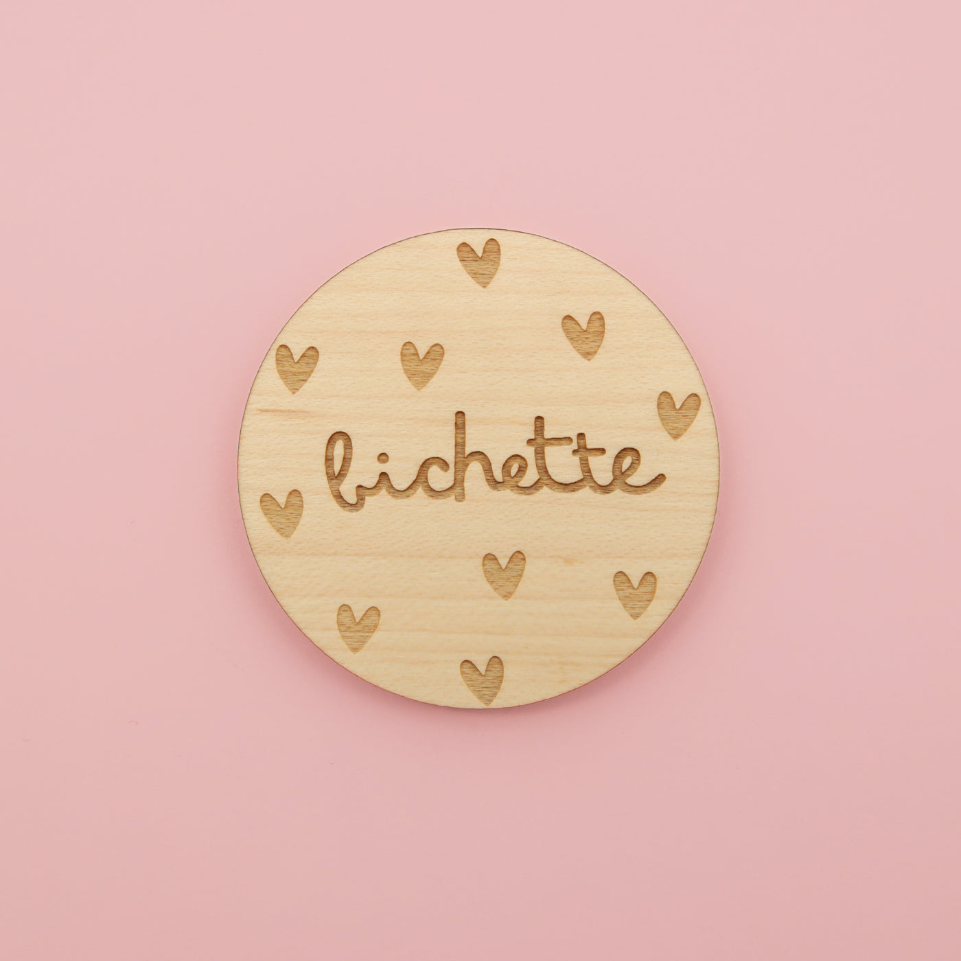 Magnets en bois Mots d'Amour