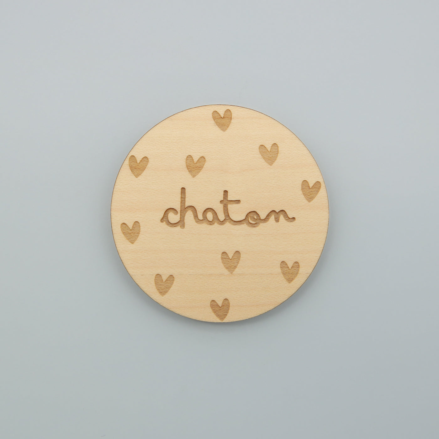 Magnets en bois Mots d'Amour
