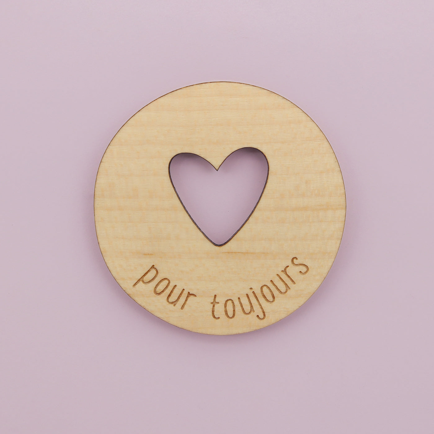 Magnets en bois Mots d'Amour