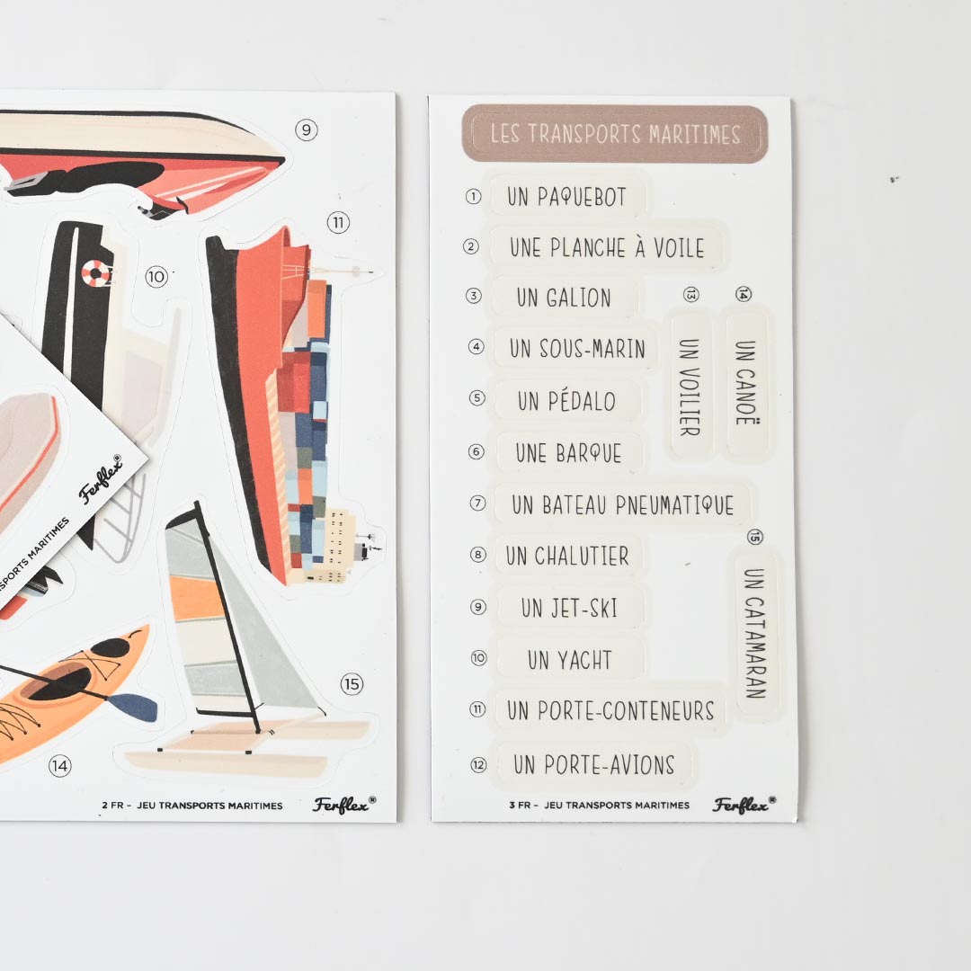 Jeu de magnets - Les transports maritimes - En vente Jeu de magnets - Les transports maritimes - En vente