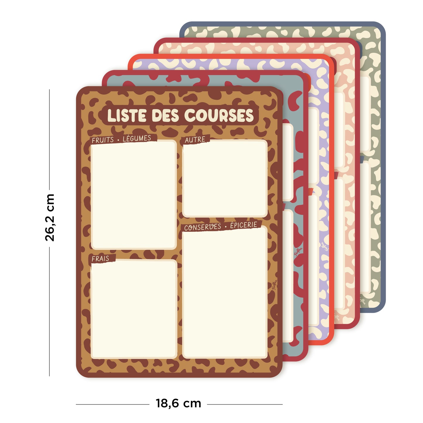 Tailles ardoise rectangulaire magnétique effaçable