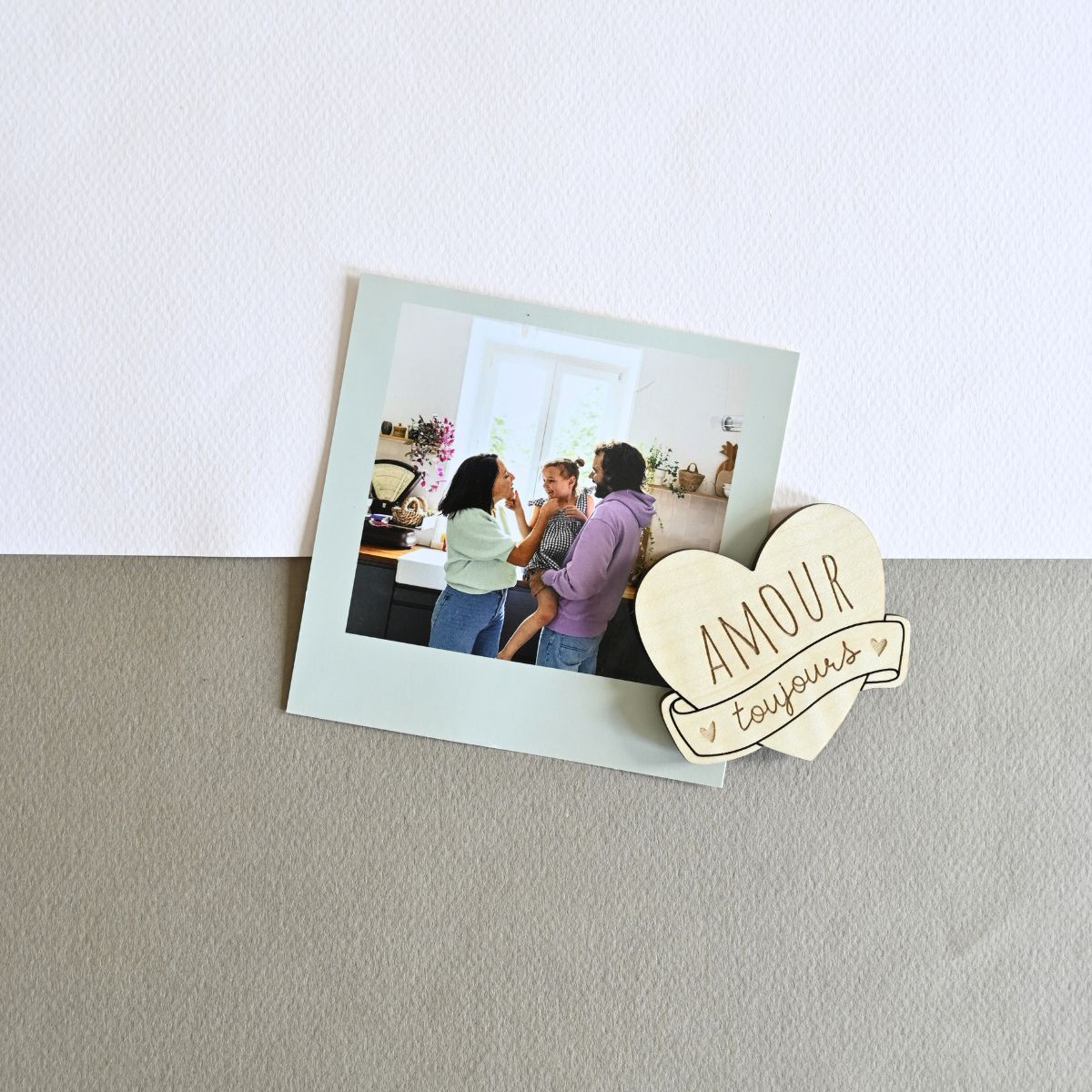 Magnets en bois Mots d'Amour