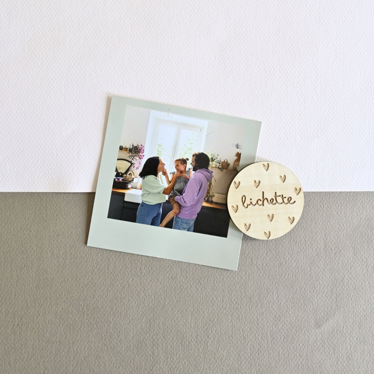 Magnets en bois Mots d'Amour