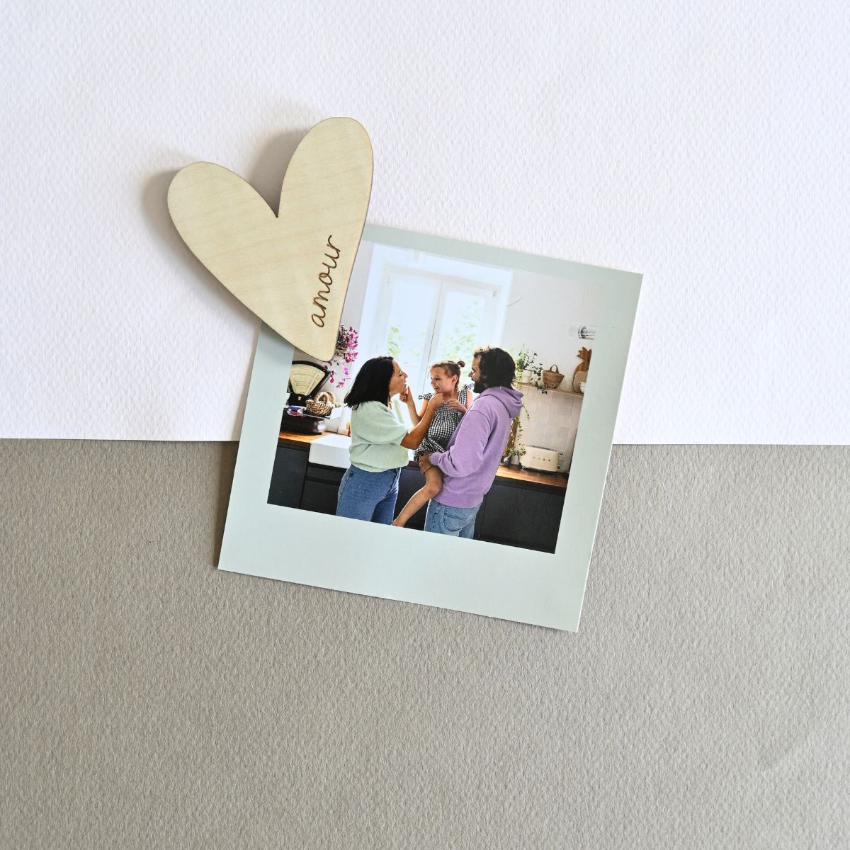 Magnets en bois Mots d'Amour