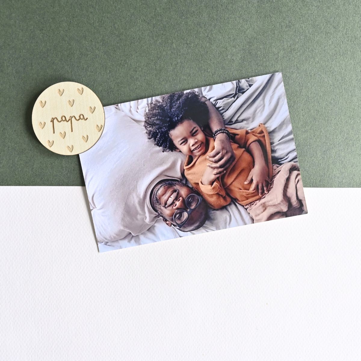 Magnets en bois Papa