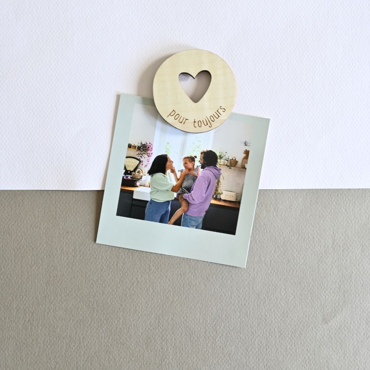 Magnets en bois Mots d'Amour