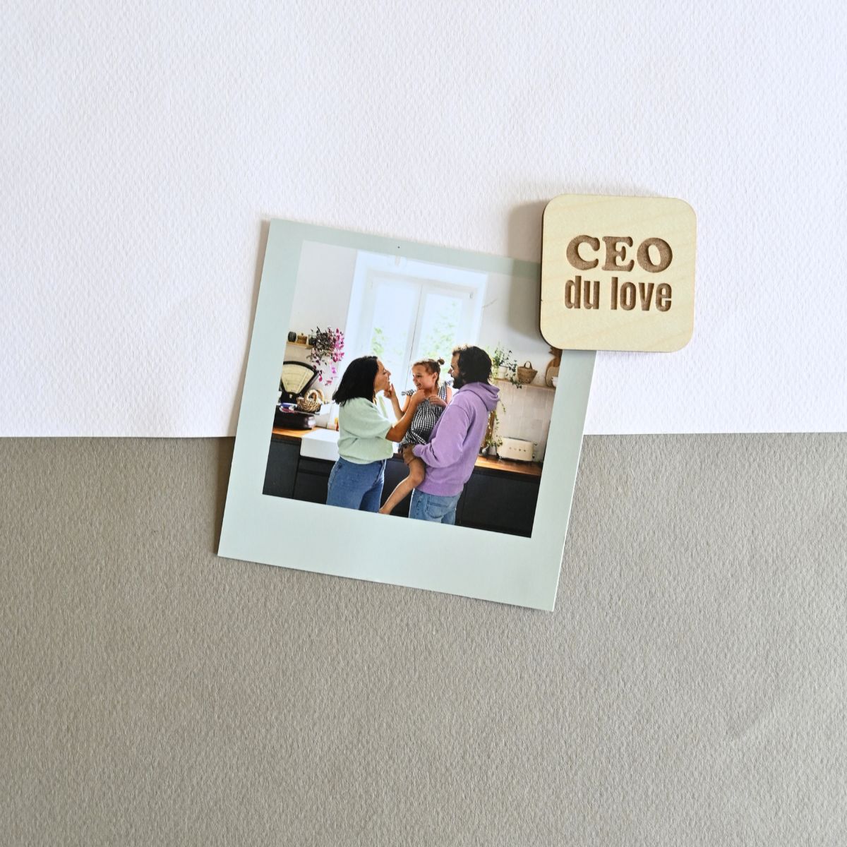 Magnets en bois Mots d'Amour