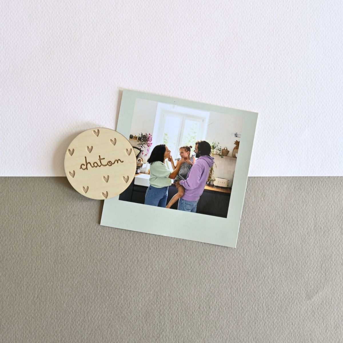 Magnets en bois Mots d'Amour