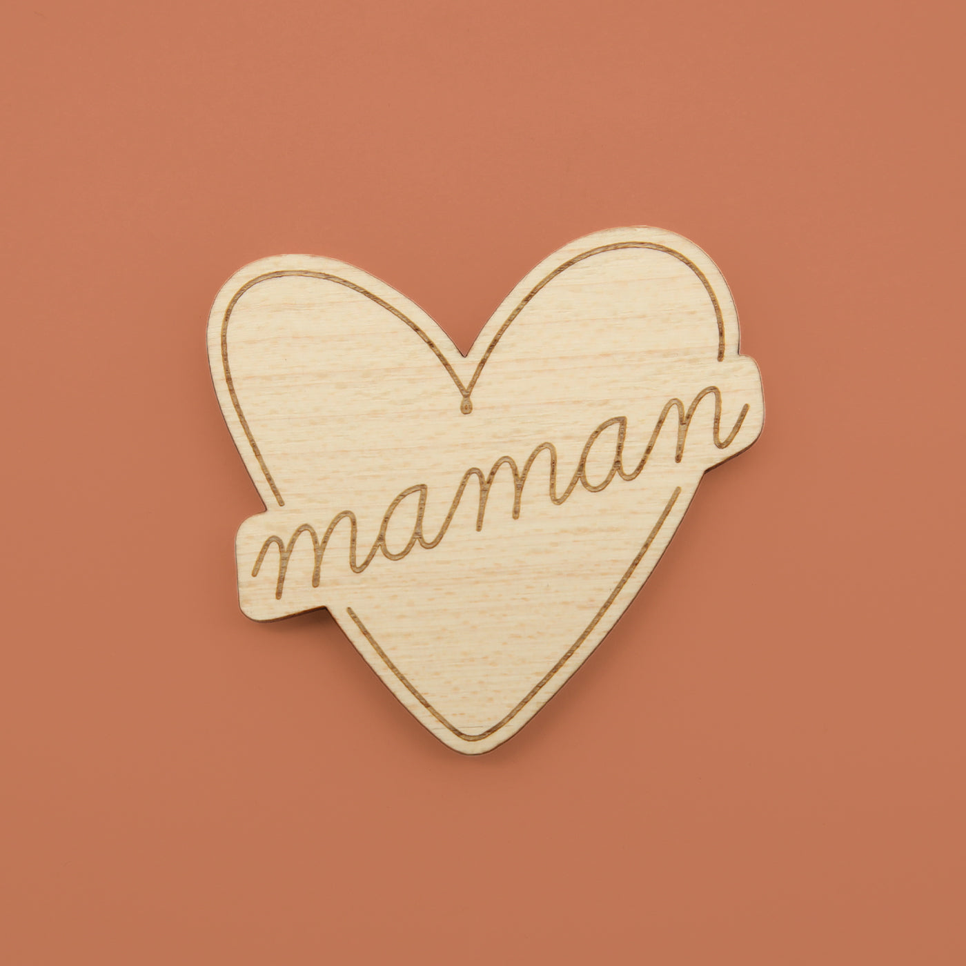 Magnets en bois Maman