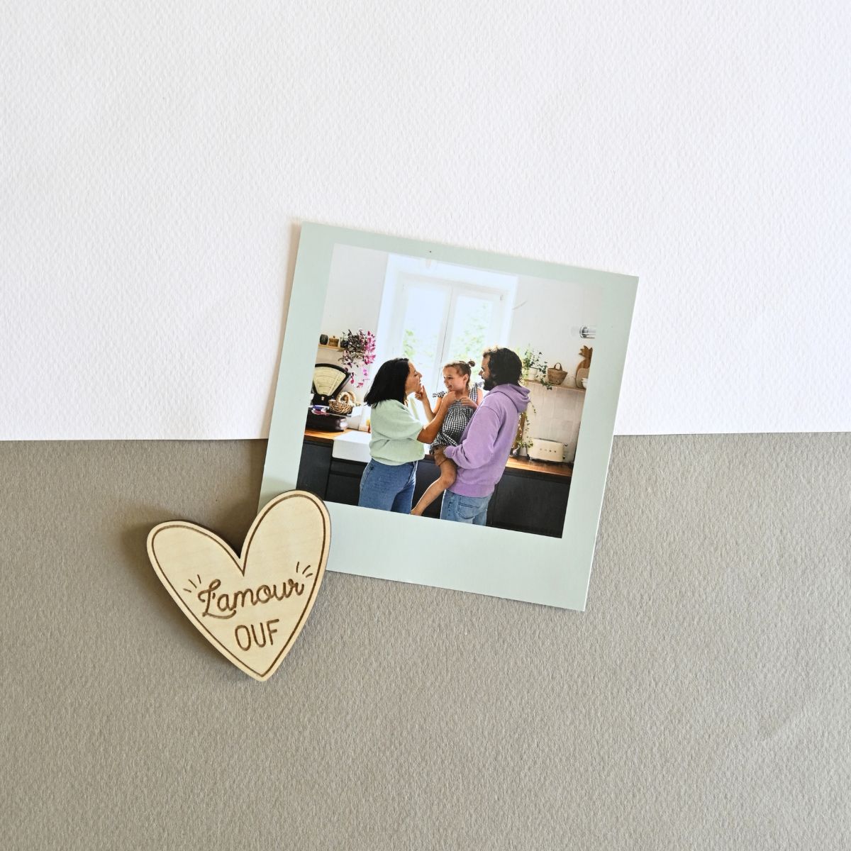 Magnets en bois Mots d'Amour