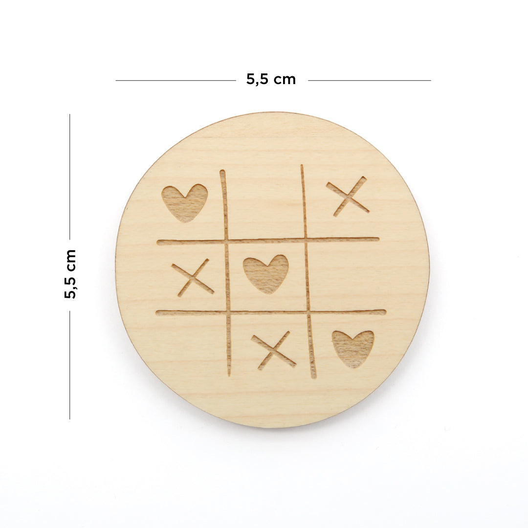 Magnets en bois Mots d'Amour