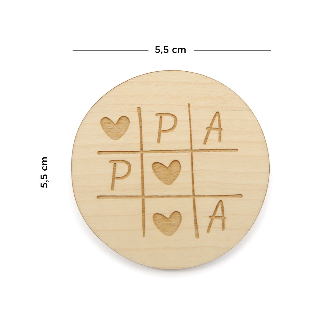 Magnets en bois Papa