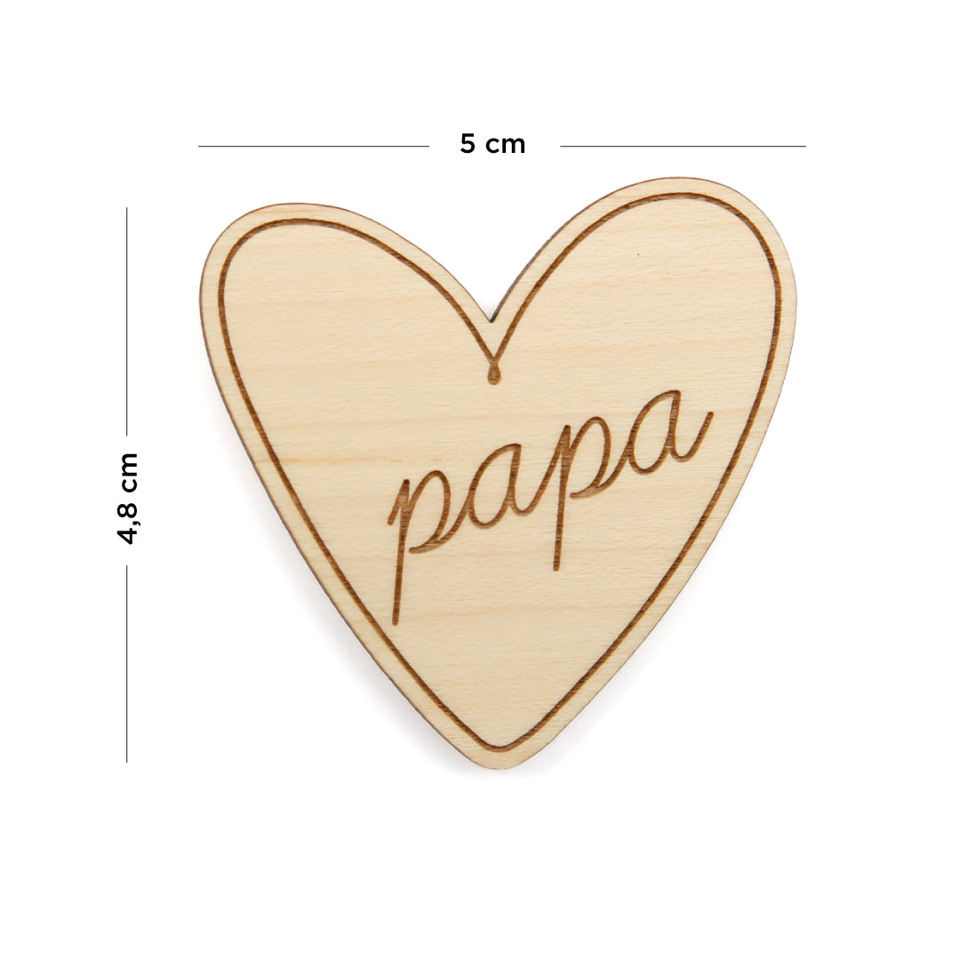 Magnets en bois Papa