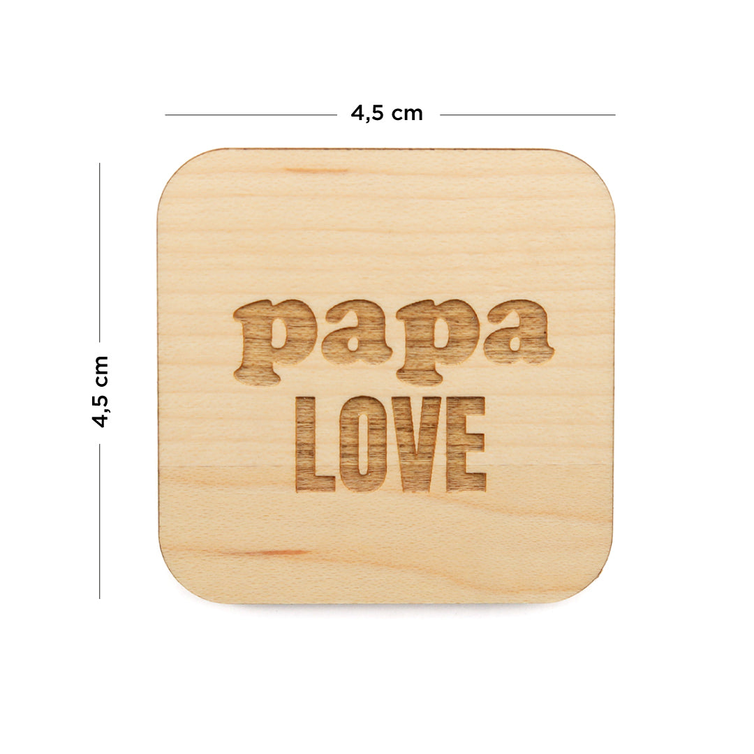 Magnets en bois Papa