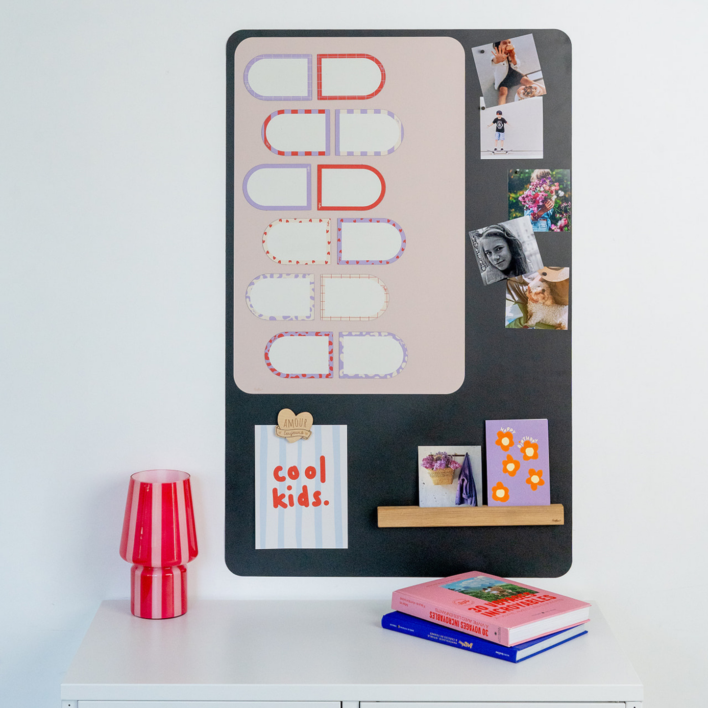 Lot de 12 pense-bêtes magnétiques en arche coloris parme, ardoises effaçables idéales pour notes, photos et organisation familiale