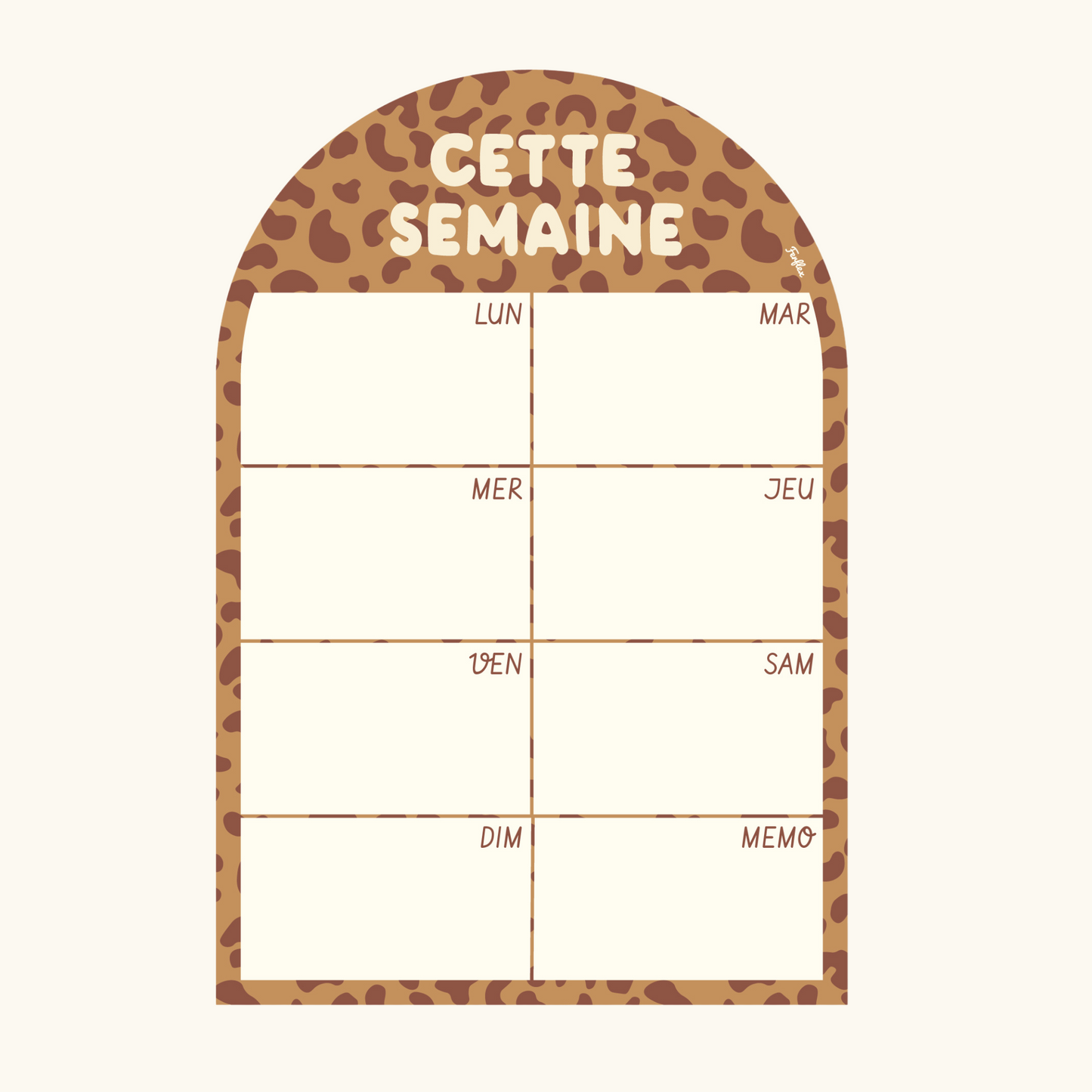 Cette semaine - Planning magnétique hebdomadaire Graou