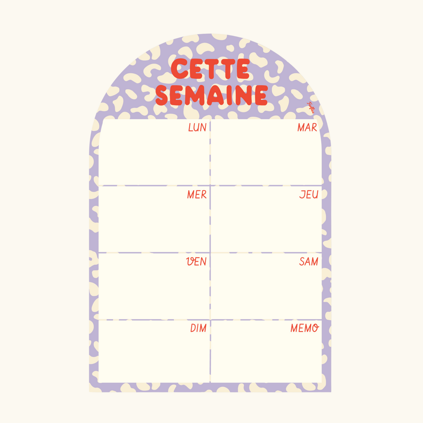 Cette semaine - Planning magnétique hebdomadaire Graou