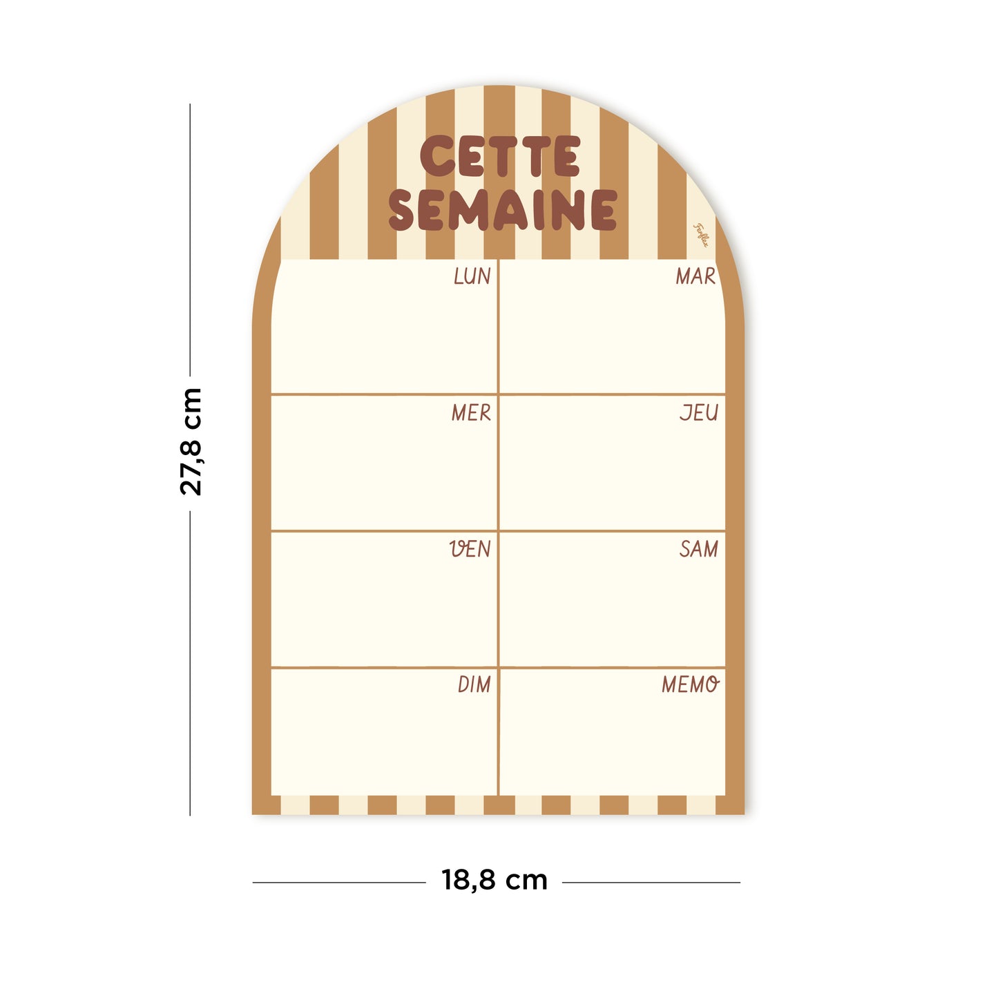 Cette semaine - Planning magnétique hebdomadaire Rayures