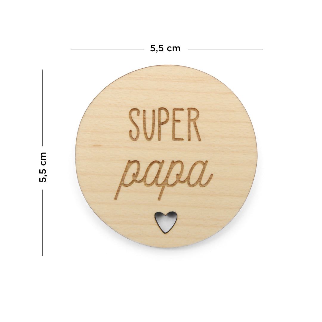 Magnets en bois Papa