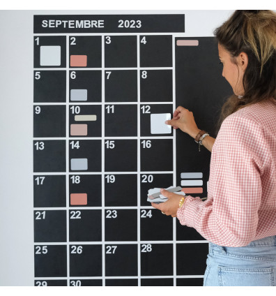 Calendrier magnétique mural - planning mensuel