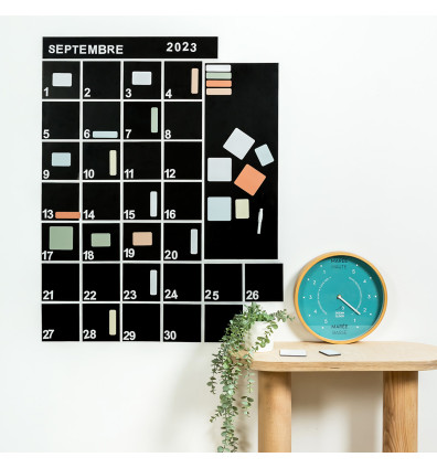 Calendrier magnétique en acrylique transparent Planificateur de tableau  Horaire mensuel hebdomadaire quotidien