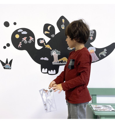 Tableau magnétique chambre d'enfant dinosaures dans un orage préhistorique  Tableau mémo tableau magnétique tableau mural peintures murales enfants  enfant -  Canada
