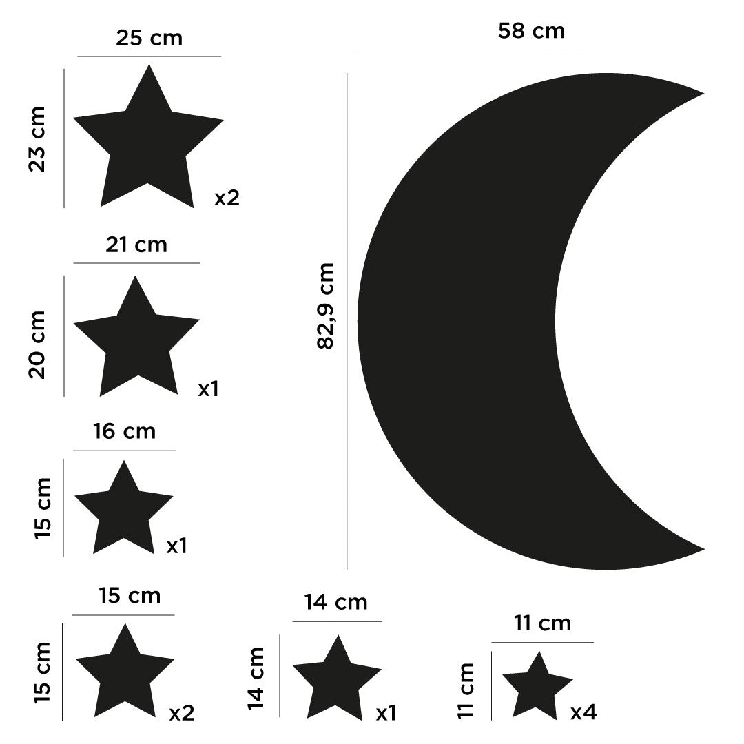 Tableau magnétique lune