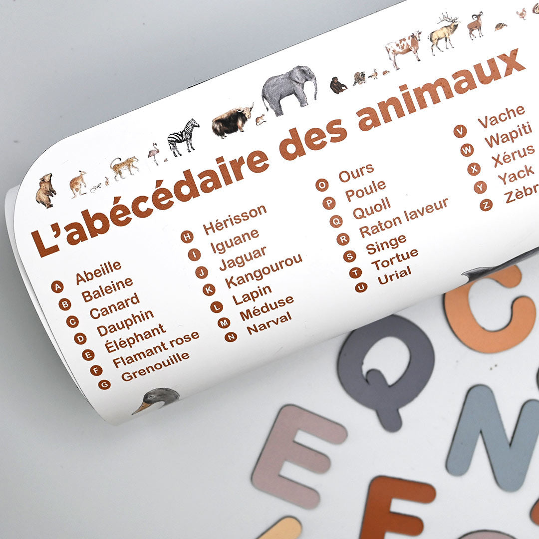 Magnetisches Poster mit Tieralphabet