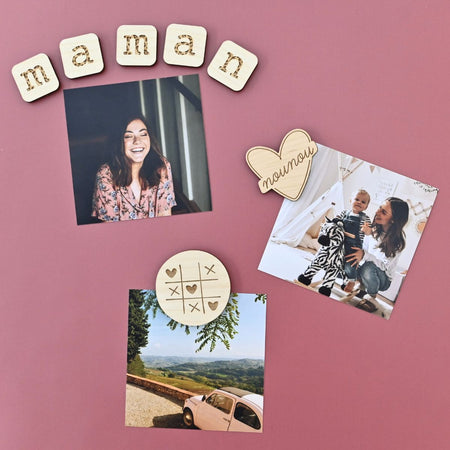 Set de 3 magnets en bois