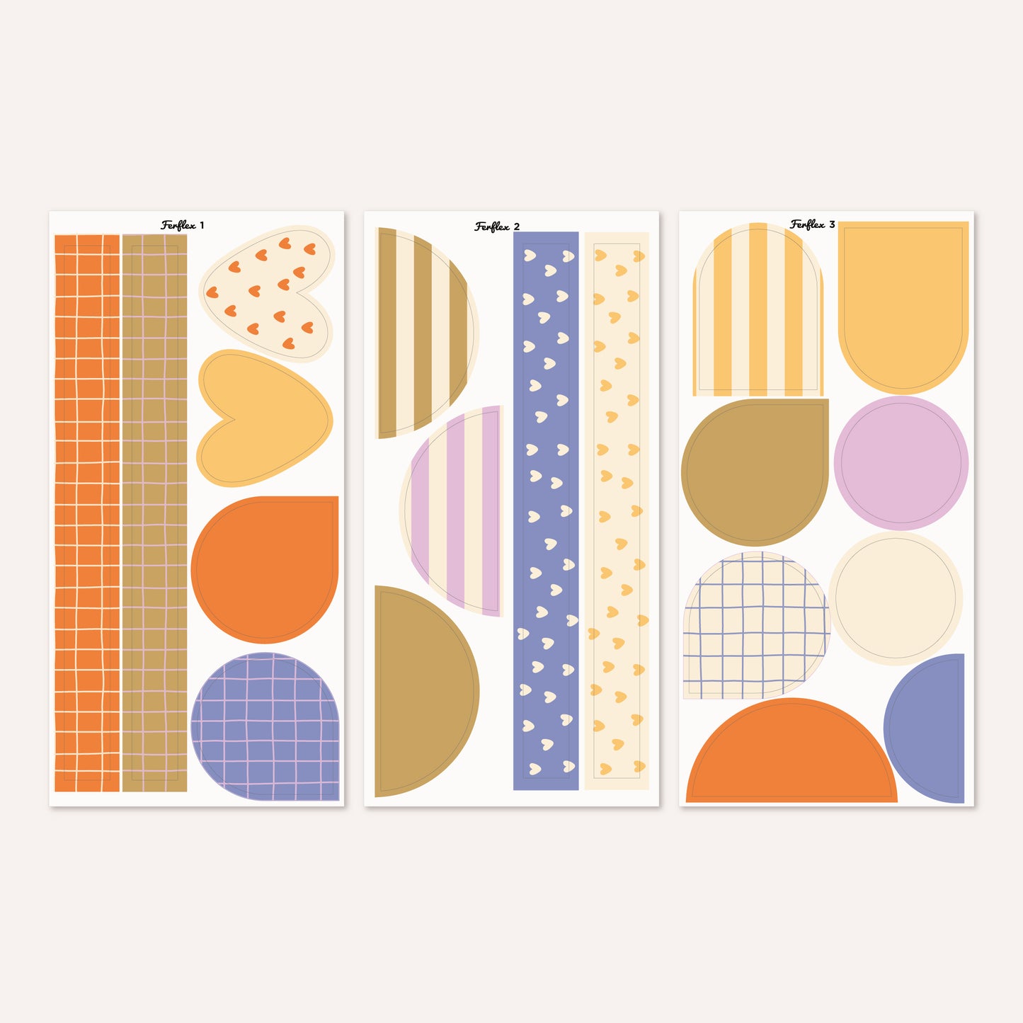 Set de magnets décoratifs inclus avec les tableaux magnétiques Ferflex®