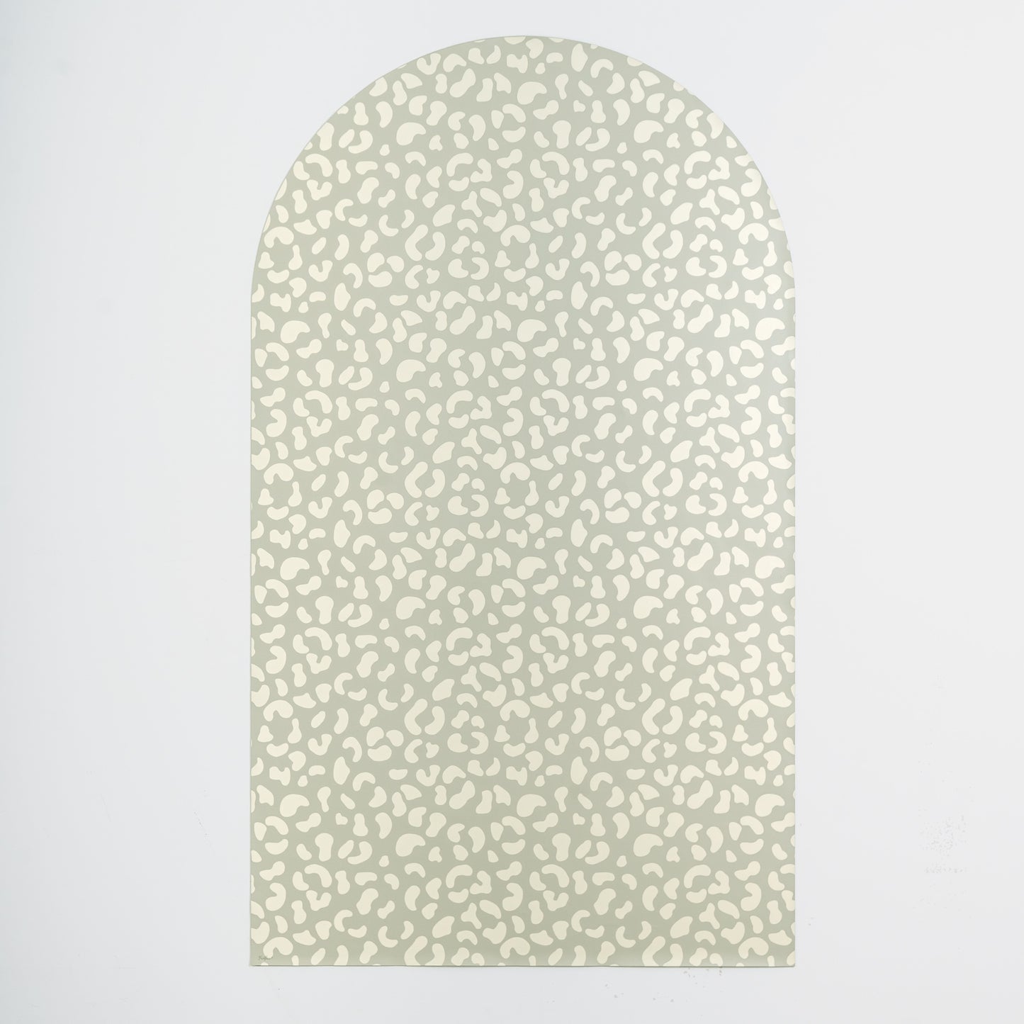 Tableau magnétique mural en forme d'arche imprimé léopard vert