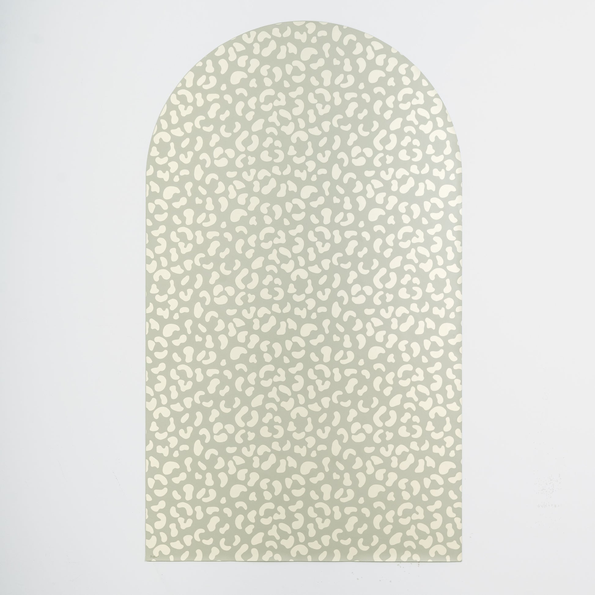 Tableau magnétique mural en forme d'arche imprimé léopard vert