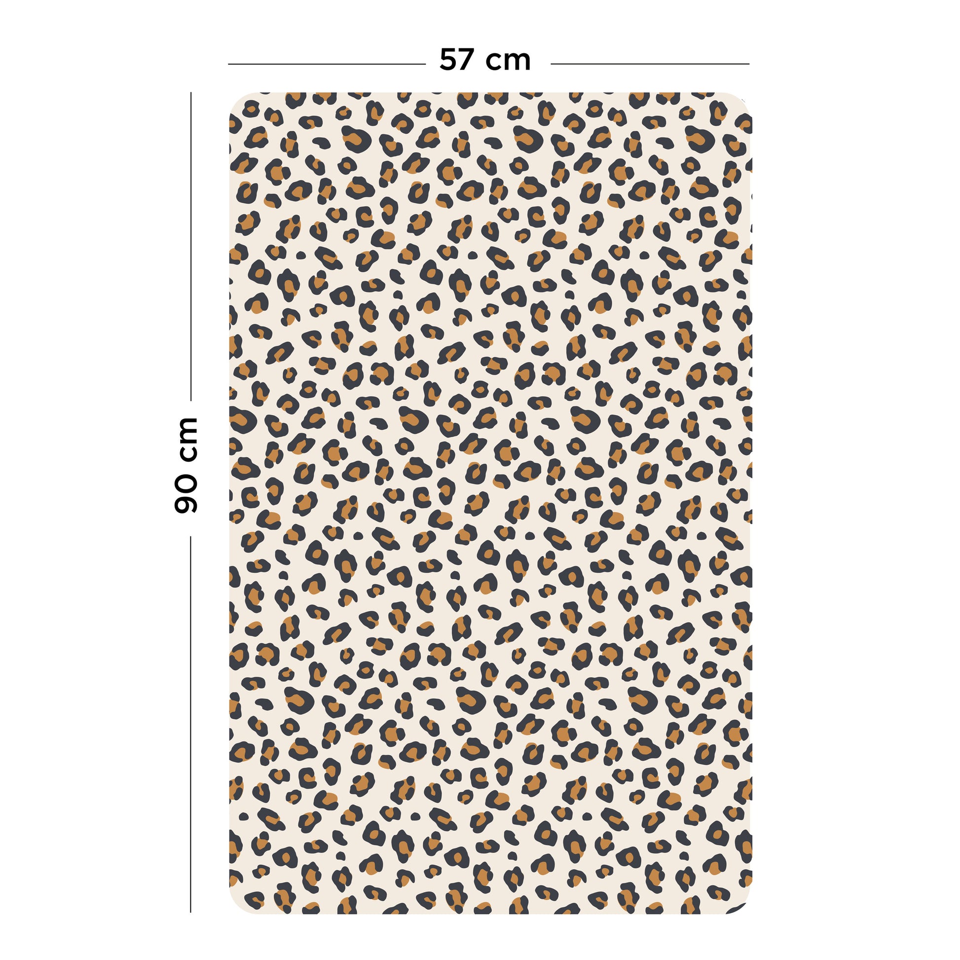 Visuel de la dimension du tableau magnétique rectangle taille M - 57 x 90 cm Ferflex® 