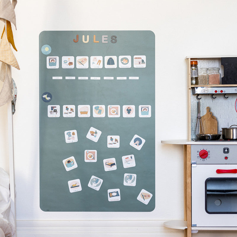Routine enfant matin et soir Magnets pour tableau