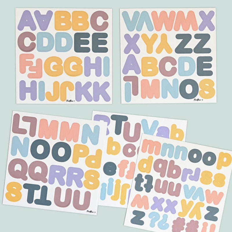 Steven_Nag- Autocollants de Letter Coloré Alphabet Stickers Autocollants Magnétiques Nombres
