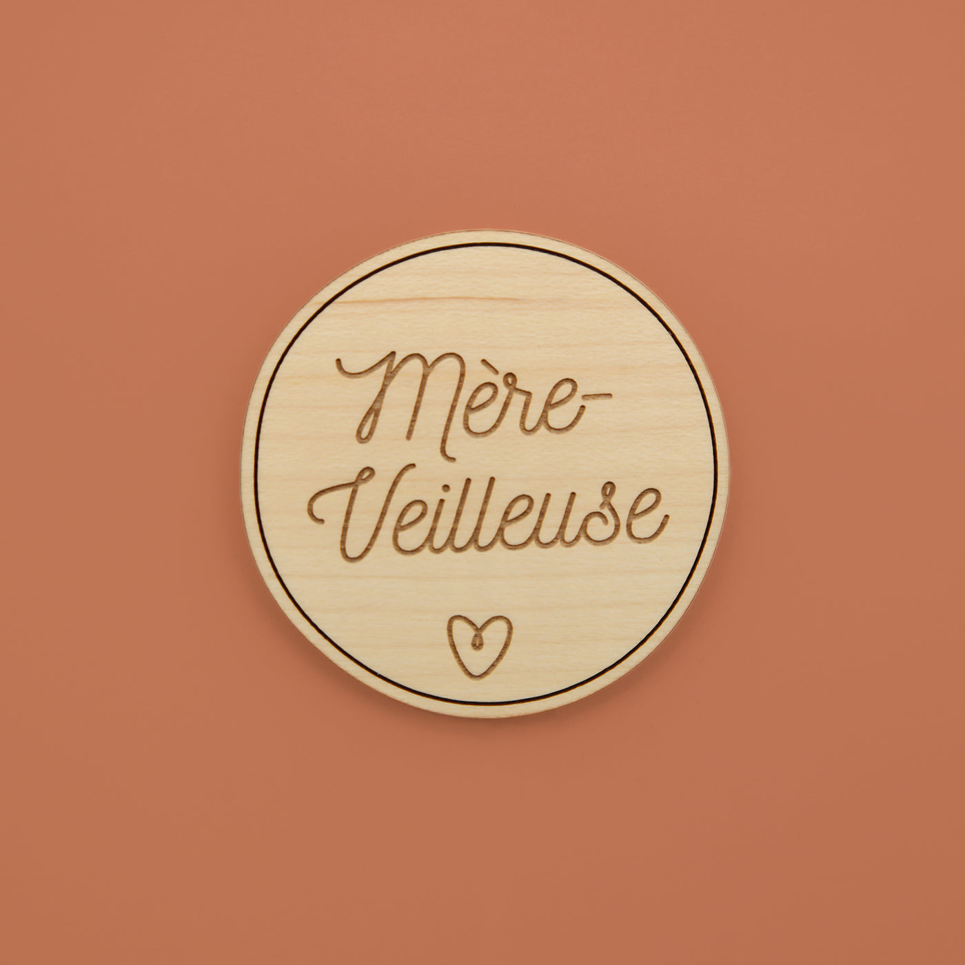 Magnets en bois Maman