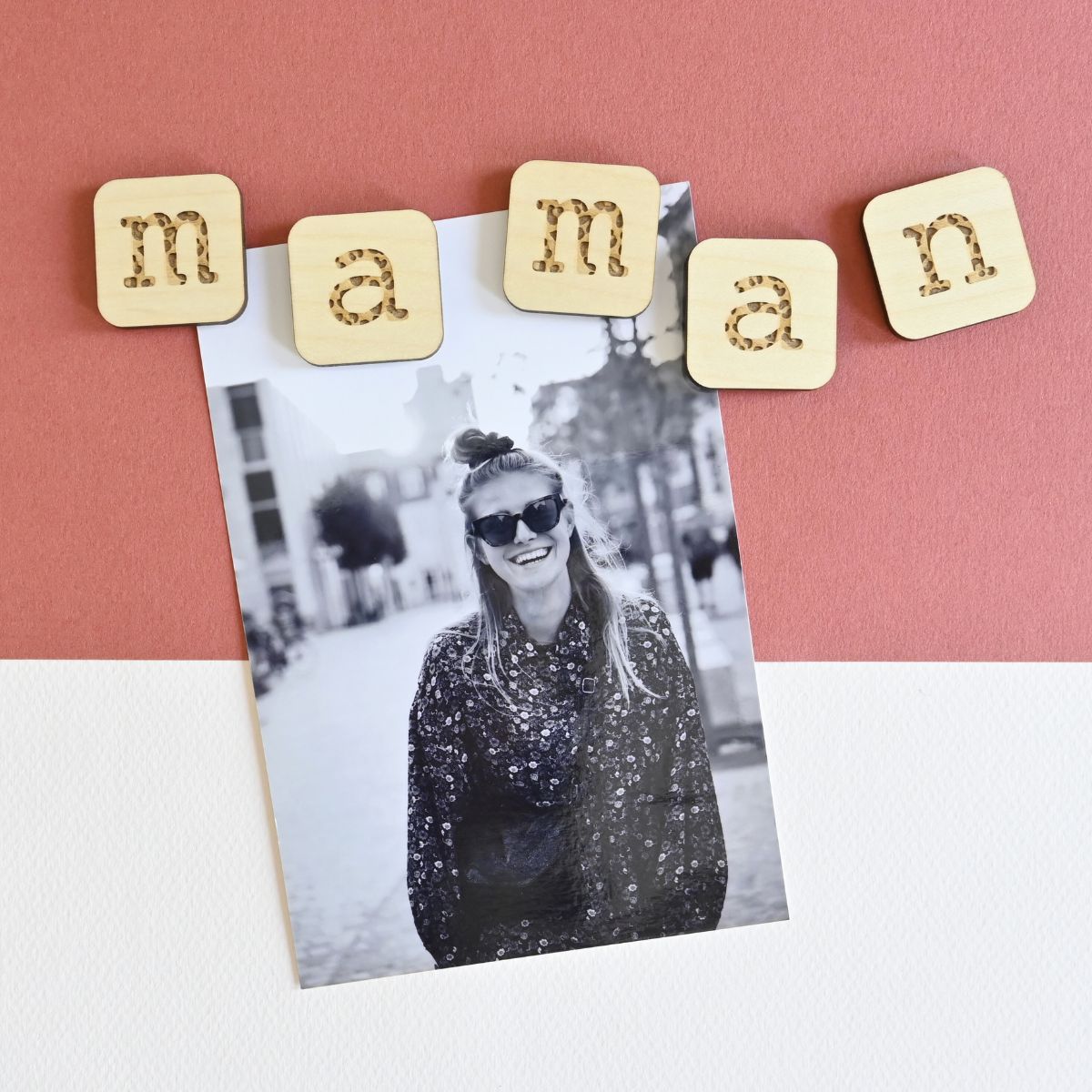 Magnets en bois Maman
