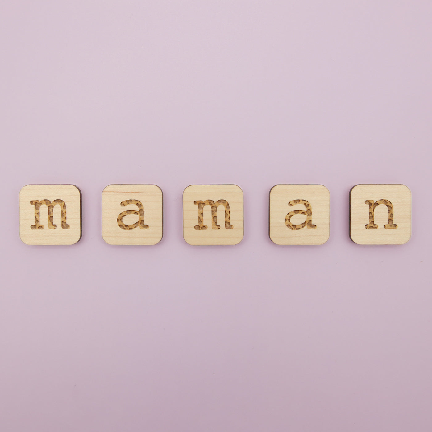 Magnets en bois Maman