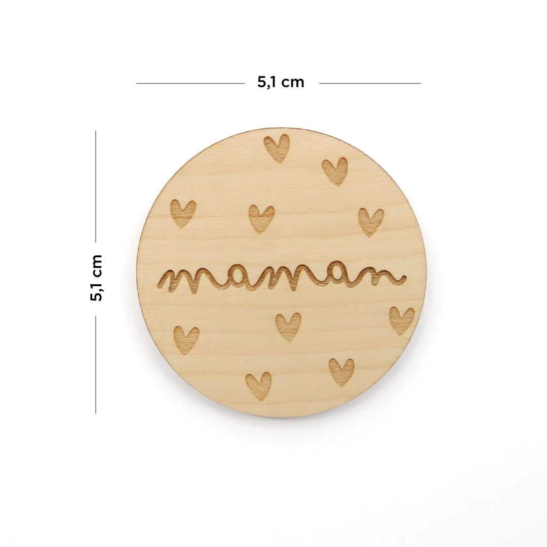 Magnets en bois Maman