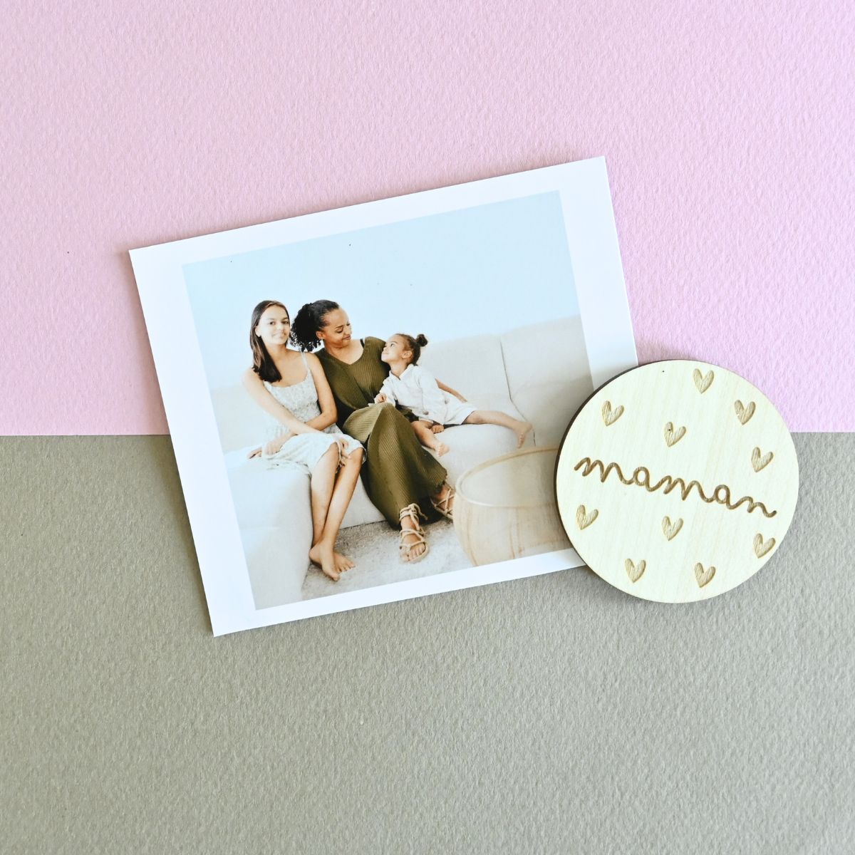 Magnets en bois Maman