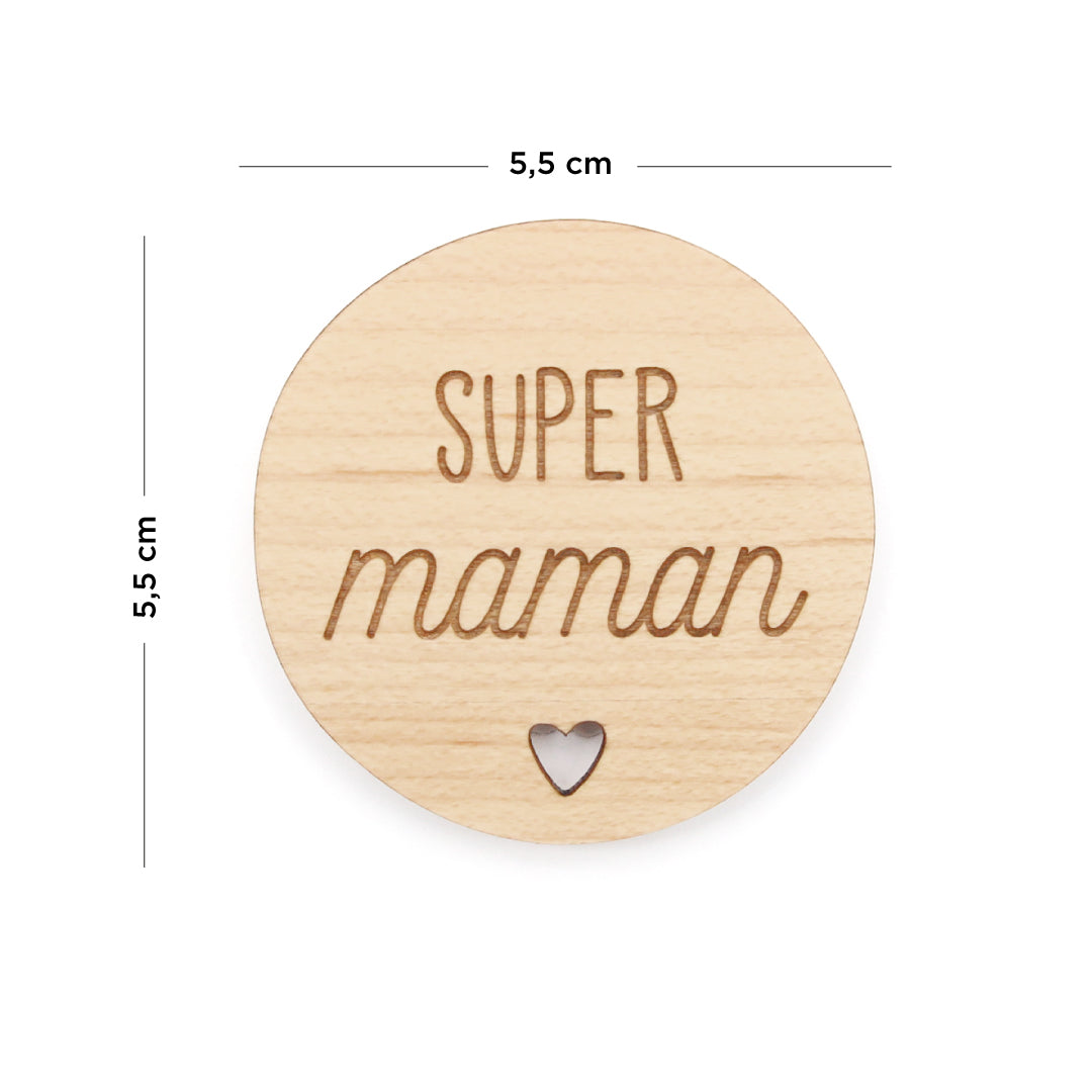 Magnets en bois Maman